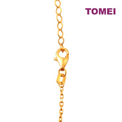 TOMEI Lusso Italia Fine Circle Kids Bracelet, Yellow Gold 916 (18U30-BCB1050-1C)