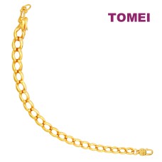 TOMEI Dragon Head Linked Bracelet, Yellow Gold 999 (5D) (5D-M-056)