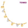 TOMEI Dual-Tone Lovely Beads Bracelet, Yellow Gold 916 (9M-B6134S-2C)