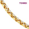 TOMEI Dual-Tone Hexagon Linked Bracelet, Yellow Gold 916 (9M-B6713S-2C)