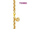 TOMEI Dual-Tone Twinkling Ball Bracelet, Yellow Gold 916 (9M-B6988L-2C)