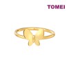 TOMEI Flying Butterfly Ring,Yellow Gold 916 (9O-VCS0412-1C)