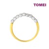 TOMEI Dual-Tone White Beads Ring, Yellow Gold 916 (9O-YG0895R-2C-15)