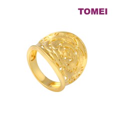 TOMEI Blossom Ring, Yellow Gold 916 (9O-YG0900R-1C-15)