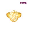 TOMEI Sri Puteri Collection Hibiscus Ring, Yellow Gold 916 (9O-YG1037R-1C)