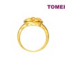 TOMEI Sri Puteri Collection Hibiscus Ring, Yellow Gold 916 (9O-YG1037R-1C)