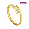 TOMEI Anastasia Dual-Tone Extended C-Shape Bangle, Yellow Gold 916 (AS-YG1501B-2C)