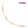 TOMEI Dual-Tone Laser Bead Linked Bracelet, Yellow Gold 916 (BB3601-2C)