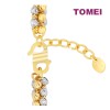 TOMEI Dual-Tone Laser Bead Linked Bracelet, Yellow Gold 916 (BB3601-2C)