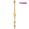 TOMEI Dual-Tone Hexagon Ball Bracelet, Yellow Gold 916 (BB3735-2C)