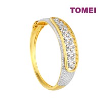 TOMEI Diamond Cut Collection Beads-Fall Bangle, Yellow Gold 916 (DC-YG1431B-2C)