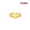 TOMEI Lusso Italia Buckle Concept Ring, Yellow Gold 916 (FUR0252-1C-12)