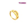 TOMEI Lusso Italia Buckle Concept Ring, Yellow Gold 916 (FUR0252-1C-12)