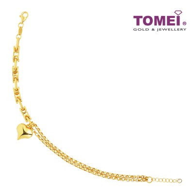 TOMEI Lusso Italia Bracelet, Yellow Gold 916 (IM-B22WA0505-1C)