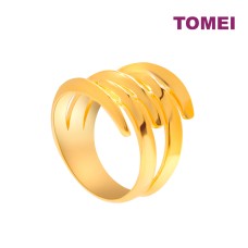 TOMEI Lusso Italia Classic Layered Ring, Yellow Gold 916 (IO-108-SYZ054-1C)