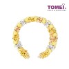 TOMEL Lusso Italia 5 Tiers Tri-Tone Beads Ring, Yellow Gold 916