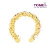 TOMEL Lusso Italia 4 Tiers Tri-Tone Beads Ring, Yellow Gold 916