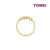 TOMEI Dual-Tone Double String Beads Ring, Yellow Gold 916 (RR3231-C-2R2C)