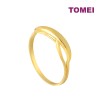 TOMEI Wave Inspired Ring, Yellow Gold 916 (RR3236-B-1C)