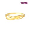 TOMEI Wave Inspired Ring, Yellow Gold 916 (RR3236-B-1C)