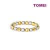 TOMEI Dual-Tone Full Circle Beads Ring, Yellow Gold 916 (RR830-1R2C)