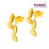 TOMEI Leaf Earrings, Yellow Gold 916 (WS-YG1277E-1C)