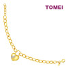 TOMEI Dual-Tone Love Lock Bracelet, Yellow Gold 916 ( 9M-BL295-S-2C )