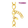 TOMEI Dual-Tone Love Lock Bracelet, Yellow Gold 916 ( 9M-BL295-S-2C )