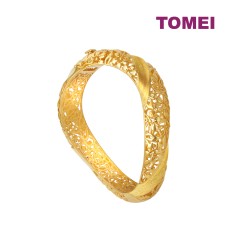 TOMEI Sri Puteri Collection Filigree Bangle, Yellow Gold 916 (9L-YG1505B-1C)