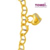 TOMEI Dual-Tone Heart Trace Bracelet, Yellow Gold 916 (9M-B6466-2C)