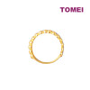 TOMEI Dual-Tone Ring With Beads, Yellow Gold 916 (9O-RG1630-2C)