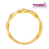 TOMEI Dual-Tone Knotted Ring, Yellow Gold 916 (9O-YG0812R-2C)