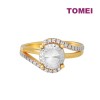 TOMEI Dual-Tone Dazzling Oval Ring, Yelllow Gold 916 (9O-YG0881R-2C)