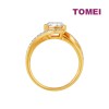 TOMEI Dual-Tone Dazzling Oval Ring, Yelllow Gold 916 (9O-YG0881R-2C)