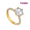 TOMEI Dual-Tone Radiant Ring, Yellow Gold 916 (9O-YG0883R-2C)