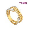 TOMEI Dual-Tone Knotted Ring, Yellow Gold 916 (9O-YG0906R-2C)