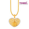 TOMEI Blooming From Heart Pendant, Yellow Gold 916 (9P-YG1027P-2C)