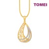 TOMEI Puteri Blooming Pendant, Yellow Gold 916 (9P-YG1123P-2C)