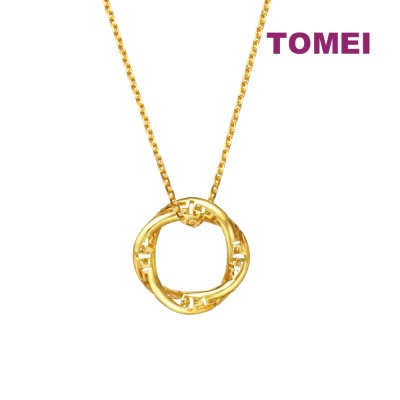 TOMEI Harmony & Perfection Pendant, Yellow Gold 916 (9P-YG1263P-1C)