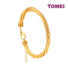 TOMEI Lusso Italia Twist Bangle, Yellow Gold 916 (IL-KAPPA2074-1C)