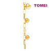 TOMEI Lusso Italia Dangling Love Bracelet, Yellow Gold 916 (IM-B22HL0597-1C)