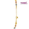 TOMEI Lusso Italia Grande Triple Tone Ball Necklace, Yellow Gold 916 (IN-LD083-CL)