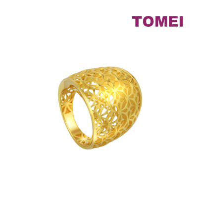 TOMEI Lusso Italia Flashy Ring, Yellow Gold 916 (IO-16-FYZ191-1C)