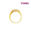 TOMEI Lusso Italia Dual-Tone Beads Ring, Yellow Gold 916 (IO-16-TY-7659-2C)