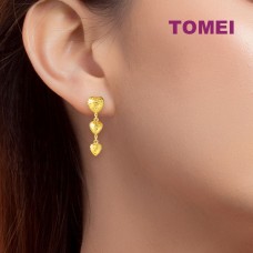 TOMEI Lusso Italia Dangle Love Earrings, Yellow Gold 916 (XDCNSE9135-1C)