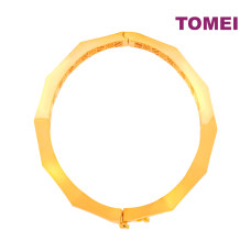 TOMEI Lusso Italia Geometric Bangle, Yellow Gold 916 (XFUB0212-1C)