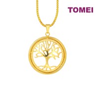 TOMEI Lusso Italia Tree Of Life Pendant, Yellow Gold 916 (XXDCTP-1580-III)