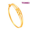 TOMEI Lusso Italia Triple Balls Bangle, Yellow Gold 916 (XXTB3197-1C)